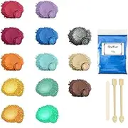 Ovaletta 13 Epoxy Resin Colour 10 g, Mica Powder, Candle Making Set, Colour Pigments for Casting Powder, Bath Bombs DIY Pigment Powder for Soap Paint, Candle, Cosmetic, Slime