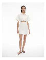 [Witchery] Twist Front Mini Dress in Fresh White