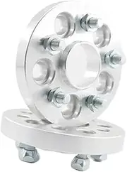 MEXWLOP Spacers 2pcs Wheel Spacers Adapters Aluminum PCD 5x108 to 5x112 CB 63.4 to 57.1 Thickness 20mm Studs 12x1.5 Car Wheel Spacers