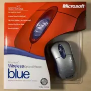 Microsoft Wireless Optical Scroll Mouse Blue Left or Right Hand K80-00004 NEW