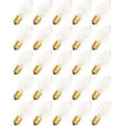 C-9 CLEAR STEADY LIGHT BULBS - BRAND NEW 1 BOX OF 25 C9 E17 INCANDESCENT