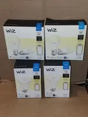 4x Wiz Wi-Fi Smart Light Bulb BR30/A19 LED No Hub Needed Alexa/Google/Siri Compa