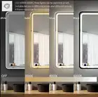 900 1200mm Back Lit Brushed Black Framed LED Light Bathroom Mirror Touch Switch