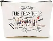 Personalised Makeup Bag - Gifts for Teenage Girls - Makeup Gift Set - Make-Up Gift Sets for Women - Birthday Gifts for Mum, Sister & Best Friend - Bridesmaid Cosmetic Bag, White, concert