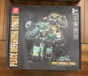 Toys DIY 5 in 1 Peace Defender Military,Special Vehicles Transform into Robot