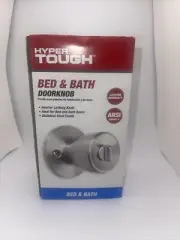 Bed And Bath Doorknob Stainless Steel Finish Hyper Tough New