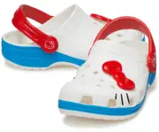Crocs I Am Hello Kitty Classic 209454-100 Clogs Kids C12 White Comfort KHD2227