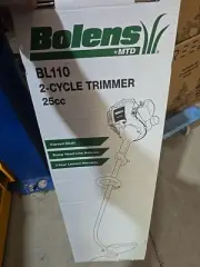 Bolens BL110 25-cu cm 2-cycle 16-in Curved Shaft Gas String Trimmer .Brand new
