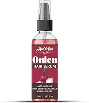 AroMine Onion Hair Oil Serum For Silky & Smooth Hair, Tames Frizzy Hair, with Onion & Biotin for Strong, Tangle Free & Frizz-Free Hair - 50 ml