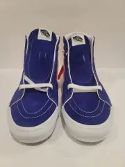 Vans Men Shoes Sk8 Hi Pro Blue Orange White Suede Canvas M10