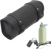 Keyubria Motorcycle Tool Bag,PU Leather Waterproof Handlebar Pouch - Vintage Storage Pouch Saddlebag, Roll Tool Organizer for Front Fork