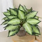13 Leaf Artificial Scindapsus Leaves Large Simulated Plants Home Office Decor