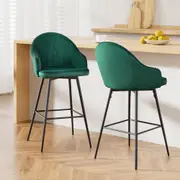 Set of 2 Melissa Swivel Bar Stools - Green
