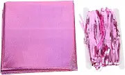 1set Shimmer Backdrop and Rain Curtain Tablecloth Set Valentine's Day Sequin Rectangle Tablecloth for Fairy Party Decorations