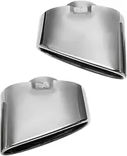 2pcs Stainless Steel Chrome Exhaust Dual Tail Tip Muffler Tip Compatible For BMW X5 E70 2000-2016