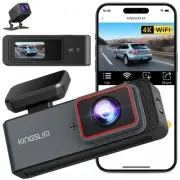 E4 4K Dash Cam Front and Rear, WiFi Front 4K Rear 1080P Dual Dash Camera for ...