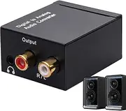 Digital to Analog Audio Converter - Digital Coaxial Fiber Optic Analog Output Converter | 3.5mm Jack, Fiber Conver, Audio Output Converter for TV Audio