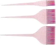 FOYTOKI Salon Grade Hair Dye Applicator 3pc Brush Set Long Tail Coloring Brush for Precision Tinting
