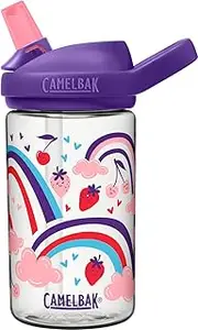 CamelBak Eddy+ Limited Edition Kid's Water Bottle, 400 ml Capacity, Berry Rainbow,red