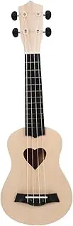 ERINGOGO 1 Set DIY Wooden Ukulele Kit Blank Painting Guitar Craft Supplies for Beginners Musical Durable Wooden DIY Supplies for Creative Projects