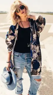 A639 ZARA ZARA VELVET FLORAL KIMONO ROBE BLAZER JACKET COAT MEDIUM - M