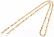 Gold Purse Chain Strap, 59.1 Inch Replacement Bag Chain Strap, Metal Braided