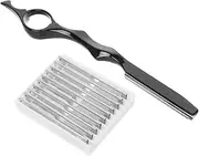 BATHVEVE 1Set Manual Razor Hair Styling Kit Includes Razor Handle Replacement Blades for Thinning Texturizing Hair Lightweight Comfortable Tool for Men and Barbers