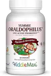 Maxi Health Yummie Oraldophilus - Acidophilus Probiotics - Tropical Flavor - 50 Chewies - Kosher