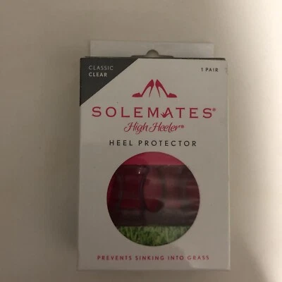 Solemates High Heeler Heel Protector Clear 1 Pair New In Package Made USA