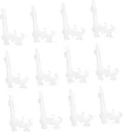 12pcs Foldable Plastic Plate Display Rack Lightweight Easels for Photos Artwork and Collector Plates for Home Office and Event Decoration