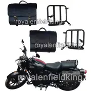 Fit For Royal Enfield CLASSIC REBORN 350 Leather Saddle Black Bags & Mounting (for: Royal Enfield)