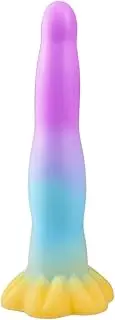 19cm Silicone Anal Plug Butt Plug Prostate Massage Anus Dilator Vagina Masturbation Ultra Long Anal Dildo Anal Plug Sex Toys for Men Women(Regenbogenfarben)