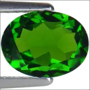 1.13 Ct Natural Chrome Diopside Gemstone Deep Green Color Oval Cut