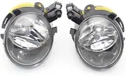 for Seat for Ibiza MK4 6J 2009 2010 2011 2012 2pcs Car Fog Light Car Front Halogen Fog Light Fog Lamp with LED Bulbs Front Bumper Fog Light