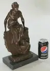 Villanis Emmanuel Sexy Bronze Sculpture Handcrafted Figurine Statue By Maiden NR