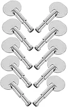 Ciieeo 10pcs Box Music Box Key Accessories Wind Key Knobs Musical Mechanism Movement Knob Windup Mechanism Repair Wind up Mechanism Musical Mechanism Key Windup Key Repair Silver Metal