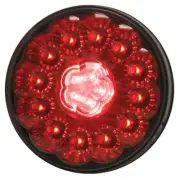 Trux 4 Inch TLED-417R - 17 Diode Red LED Stop, Tail & Turn Light Red Lens