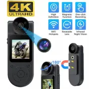 4K 1080P HD WiFi Camcorder Clip Video DVR IR Night 180° Mini Police Body Camera