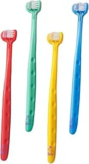 UTHCLO 4Pcs Soft Toothbrushes Three Sided Design for Oral Care Ergonomic Handle for Comfort for Health