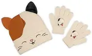 [Bioworld] Squishmallow Cameron The Cat Kids Beanie & Glove Set, Multicolored, One size