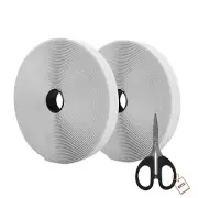 Hook and Loop Self Adhesive Tape Roll 39.37 Feet/ 12 Meter with Gift Scissors