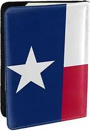 [JEJEA] Flag of Texas Print Travel Organizer Credit Cards Case Passport BookPassport Holder Cover Wallet forTraveling,, Black, One Size