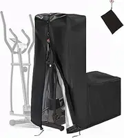 Elliptical Cover, Waterproof Elliptical Exercise Machine Covers, Exercise Trainer Cover for Home and Gym (Black, 55''L x 25''W x 65''H)