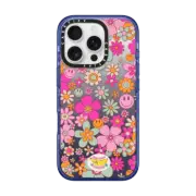 iPhone 16 Pro Impact Case MagSafe Compatible Groovy Pattern Clear