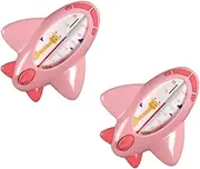 SHOWERORO 2pcs Bathing Water Thermometer Sensor for Bathtub Pool Adorable Shape Design for Measuring Water Temperature Pink