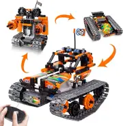 3-In-1 STEM Remote Control Building Kits - Tracked Car/Robot/Tank - 2.4Ghz Recha
