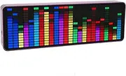 Music Spectrum Display 384 LED 1624 Segment Rhythm Light Level Voice Sensor Analyzer Clock 20 Dynamic 7 Color Rhythm Light Display Applicable Music Lover USB Powered ABS Material