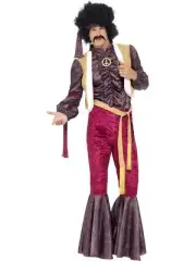 1970's Psychedelic Hippy Rock and Roll Fancy Dress Costume With Flares