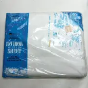 Double Flat Sheet New Vintage Grants Fashions for the Home Muslin White No Iron