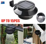 LED Solar Power Wall Fence Gutter Light Sensor Security Garden Porch Yard Lamps